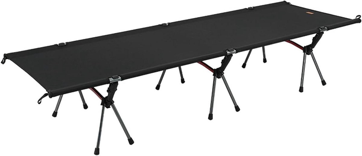 Kampbed Opvouwbaar - Reisbed Kampeerbed - Buiten Ontspannen - Sterk Aluminium Frame - 190x68x38CM - Grijs