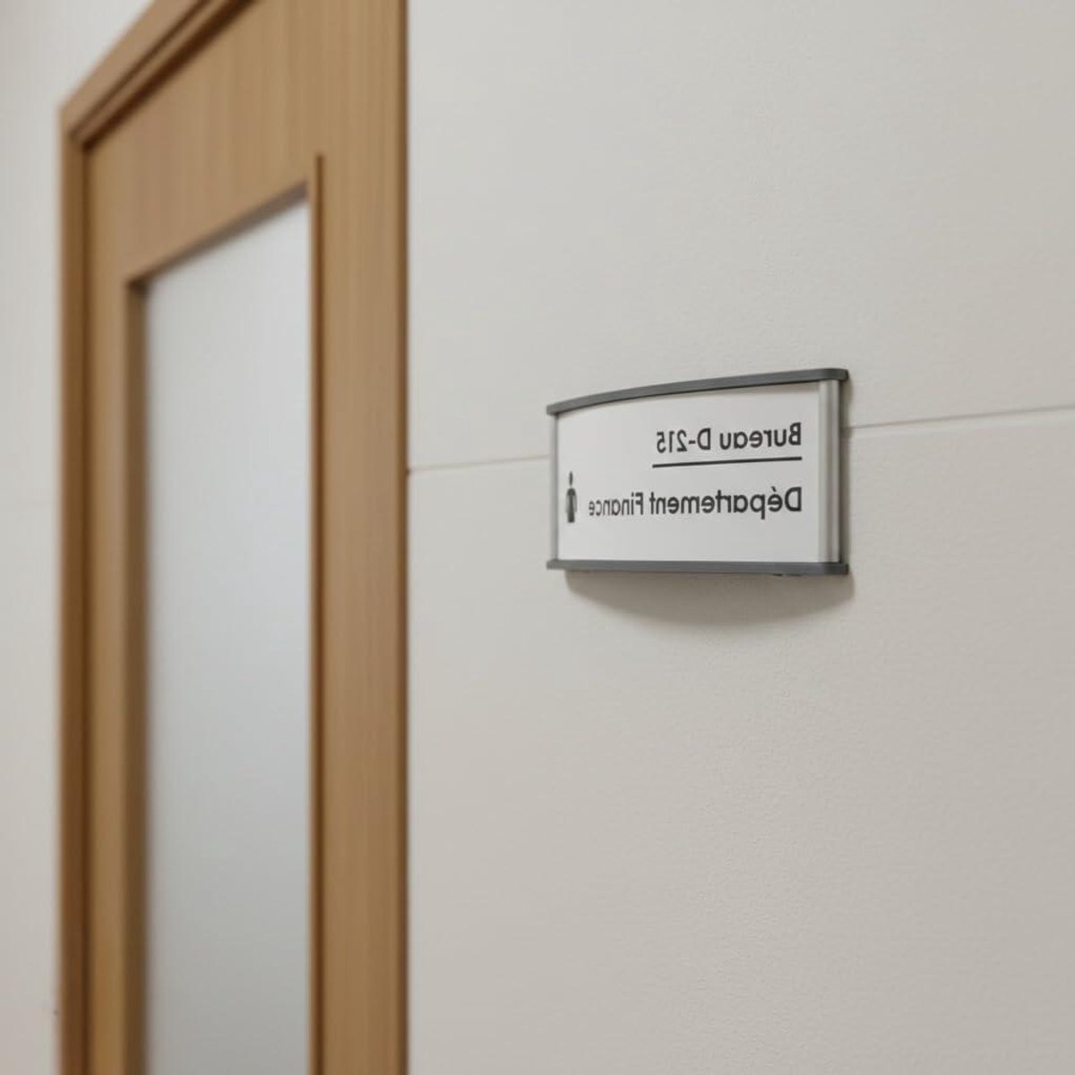 Deur Naambordje - Etiket Houder - Ruimtes Identificeren - Met Polycarbonaat Bescherming - 10.5 x 5 cm - Zilver