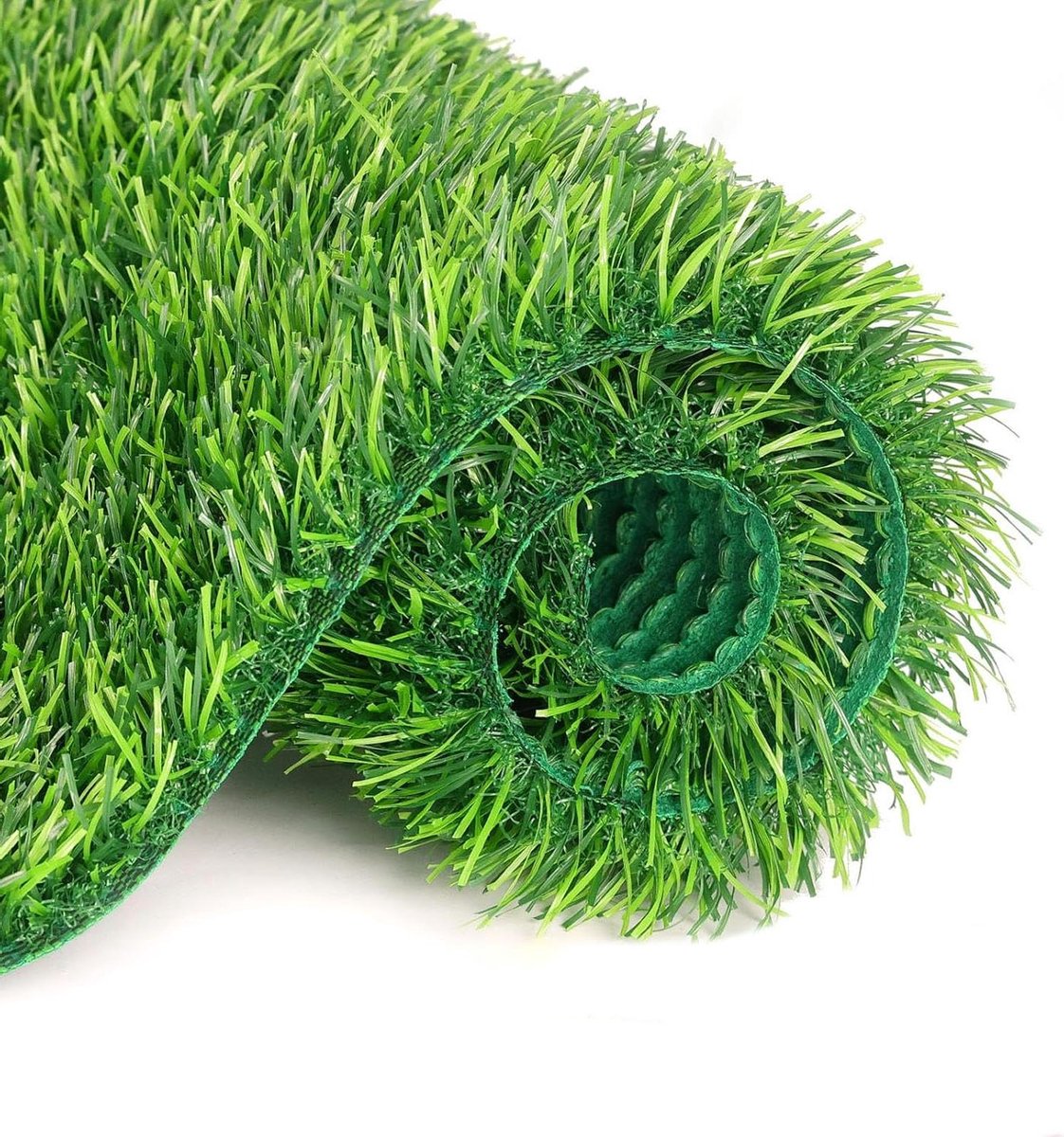 Kunstgras Tapijt - Nepgras Gazon - Terras Decoratie - Natuurlijk Uiterlijk - 15 x 4 meter - Groen
