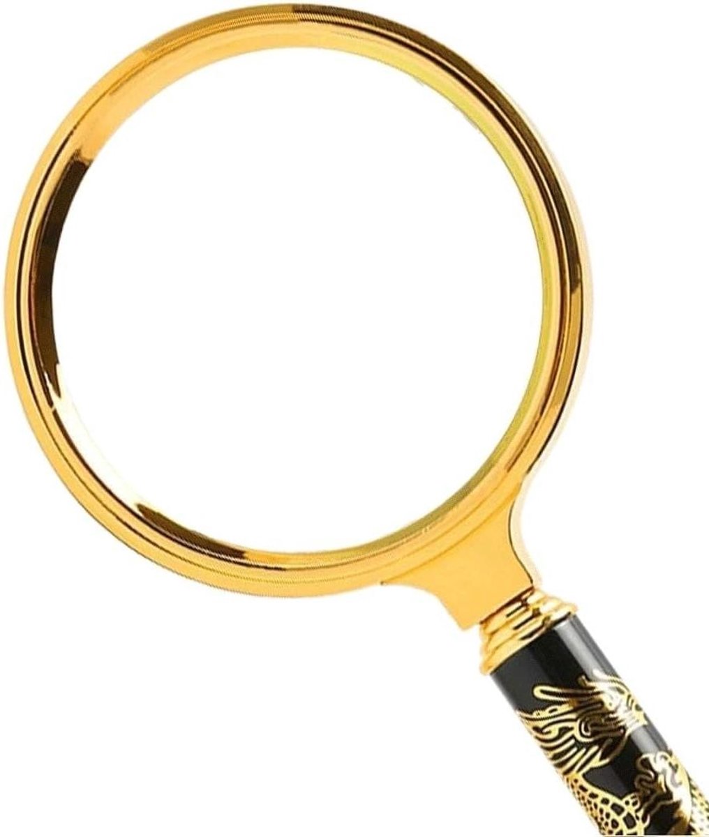 Handloep Opvouwbaar - Vergrootglas Met Handvat - Gedetailleerd Lezen - Onvervormde Beelden - 10x Vergroting - Goudkleurig