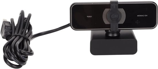 HD Webcam - USB Camera - Online Vergaderen - 360 Graden Draaibaar - 1080p Resolutie - Zwart