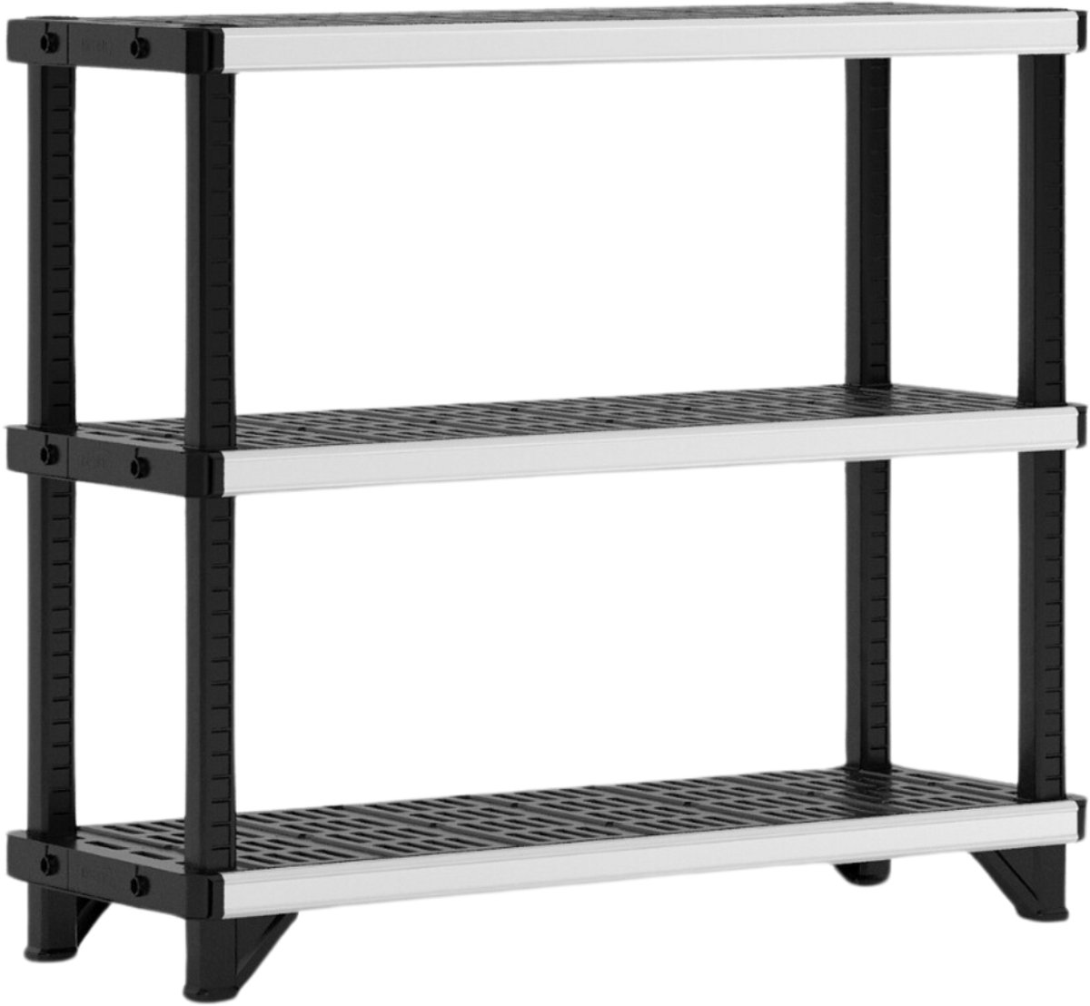 Keter Fused Stellingkast - 3 planken - 45,7×122×125cm - Zwart