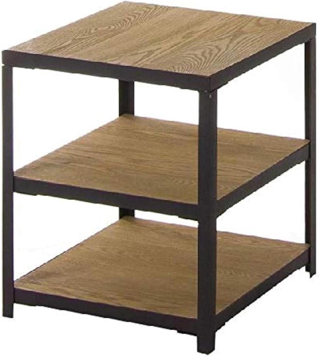 Kindertafel - Kinderkamer tafel - Spelen en leren - Industriële stijl - 40x40x45 CM - Zwart bruin