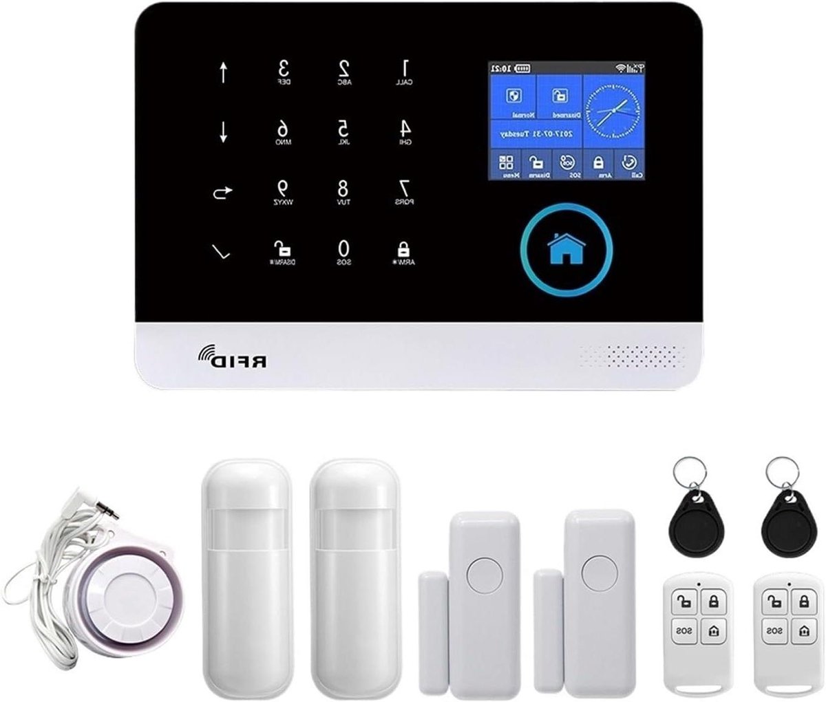 Draadloos Alarmsysteem - Smart Home Beveiliging - Huis Beveiligen - App Bediening - 99 Zones - Wit