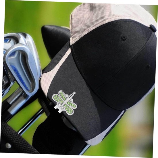 Golf Hoed Clip - Bal Marker - Golfen Markeren - Libelle Ontwerp - 3.4 x 3.2 cm - Groen — afbeelding 4