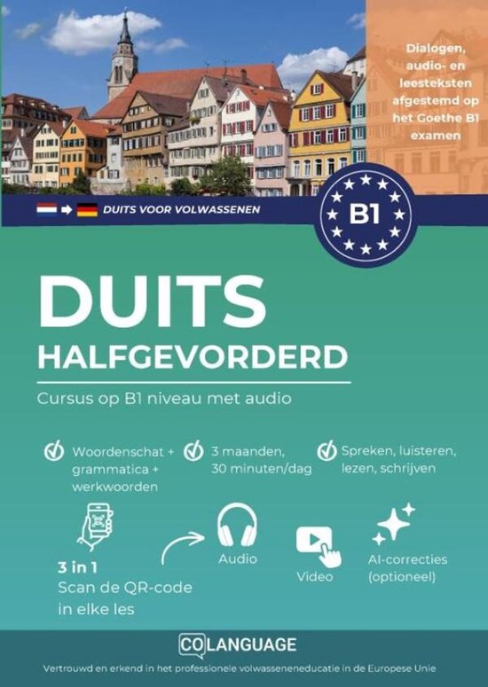 Duits B1 halfgevorderd. Cursus op B1-niveau met audio (Duits ... - cover