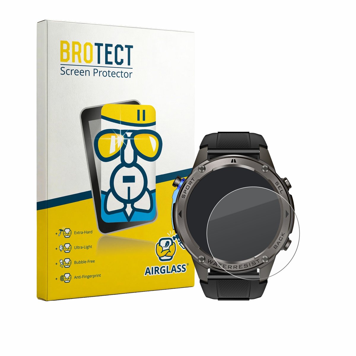 Screenprotector voor Kardena Care GPS Beschermglas transparant