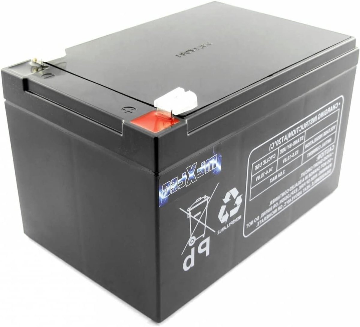 Loodaccu - Oplaadbare Batterij - Energie Opslag - Nieuwste Productiedatum - 12V 12Ah - Zwart