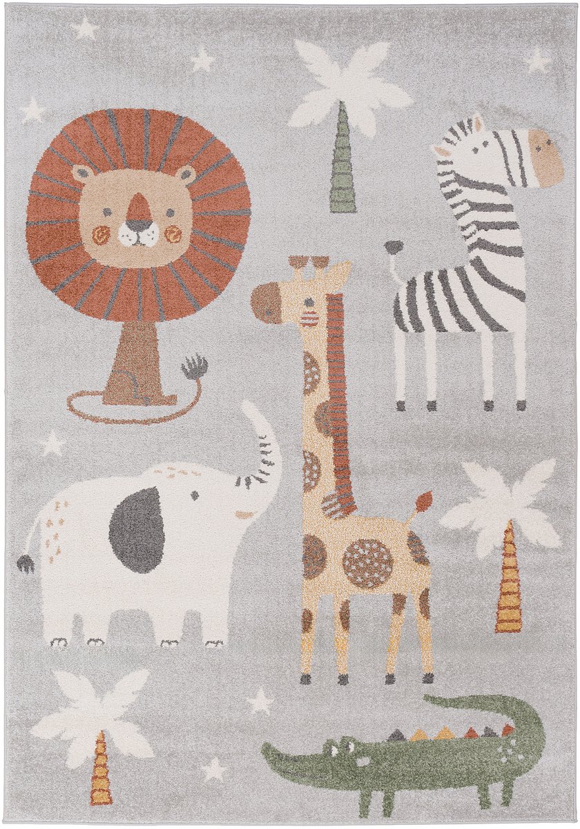 Pergamon Kindertapijt Softstar Kids Safari Friends Mulit