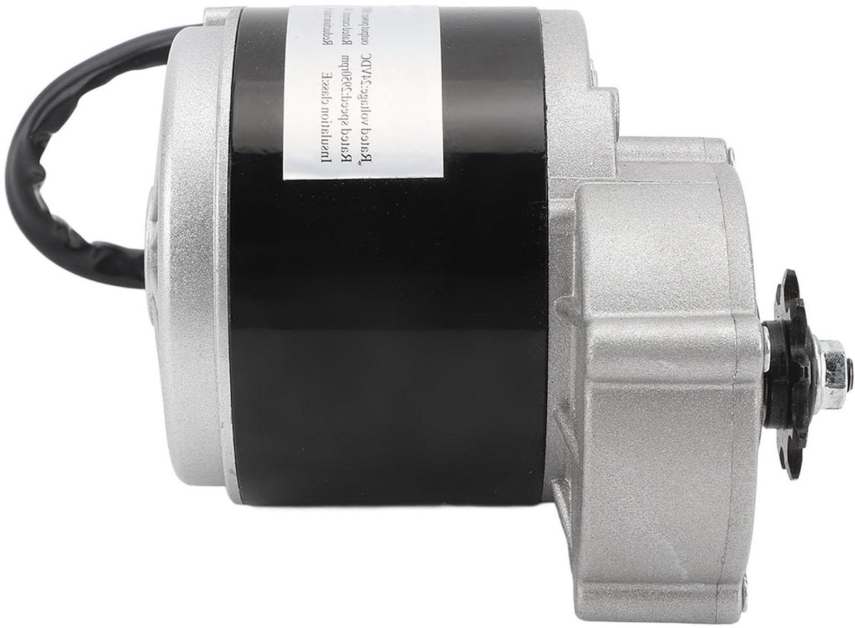 Elektrische Motor - Tandwielmotor - Scooter Ombouw - Stille Werking - 1000W 24V - Zilver