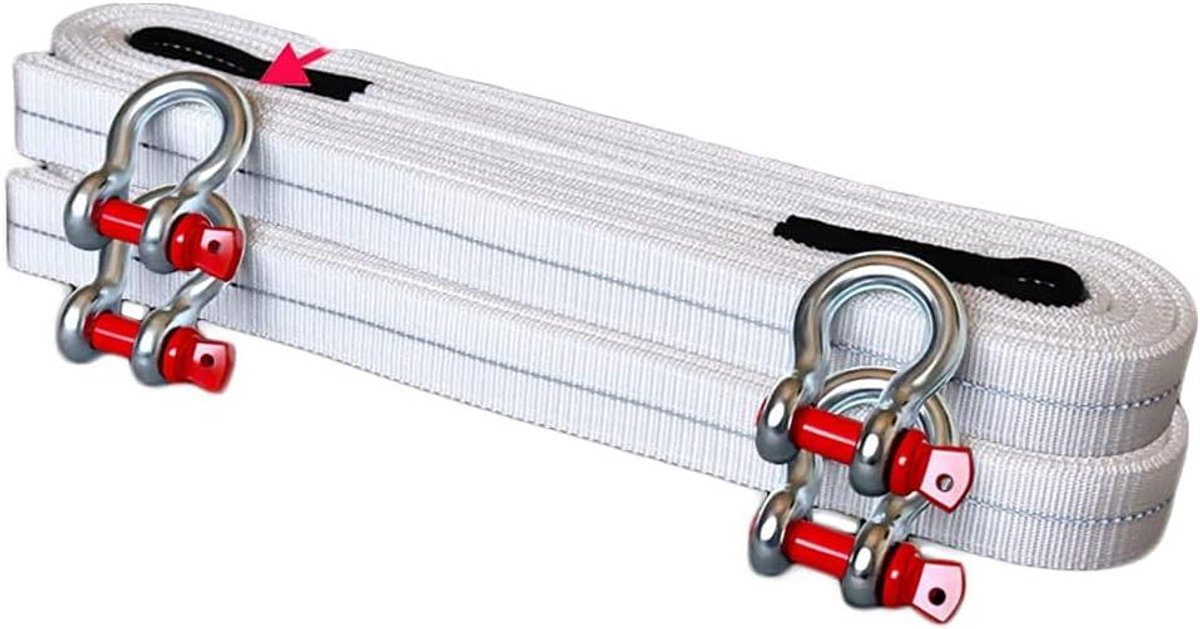 Sleepkabel - Trekriem - Voertuigen Verplaatsen - Hoge Treksterkte - 6 Meter - Zwart