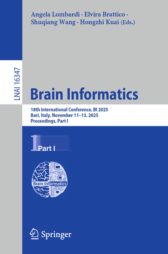 Lecture Notes in Computer Science16347- Brain Informatics - cover