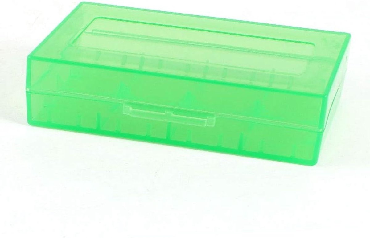 Batterijhouder - Batterij case - Batterijen Opbergen - Harde Kunststof - 77 x 40 x 22 mm - Groen
