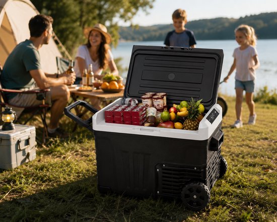 Jurrys Koelkast - Compressorkoelkast - Koelmeubel - Frigo - IJskast - Verrijdbaar - Snel koelen - Ruime inhoud - 35L - Zwart van Jurrys — afbeelding 2