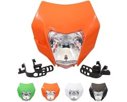 Motorfiets Koplamp Plaat for K-T-M Universele Masker SXF EXC XCF 150 250 350 450 Koplamp supermotor Motocross Dirt Pit Bike Enduro (Component)(Color:Green)