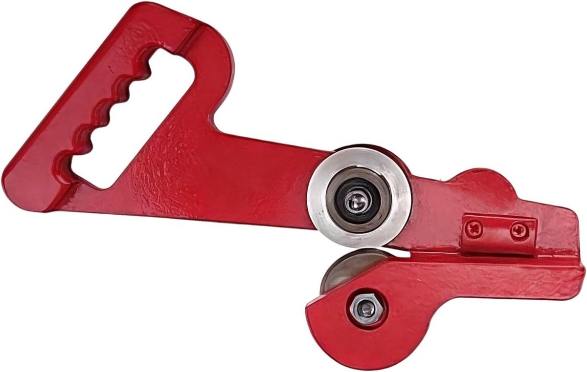 Metaalschaar Handmatig - Snijgereedschap Dubbel Wiel - Dakbedekking Snijden - Verstelbare Spanning - 30cm Lengte - Rood