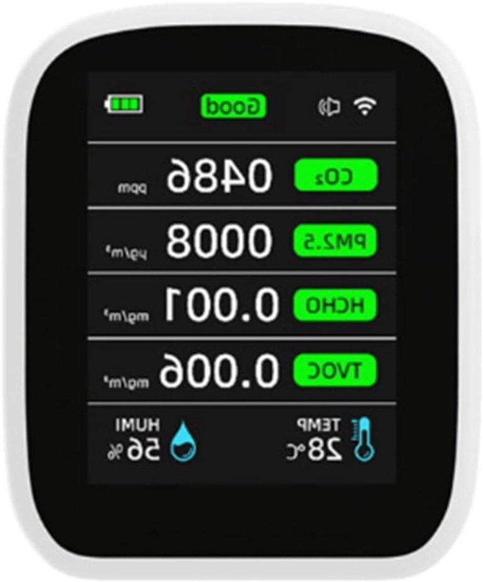 Luchtkwaliteit Monitor - CO2 Meter - Binnen Milieu - NDIR Sensor - 186.5 Grams - Zwart