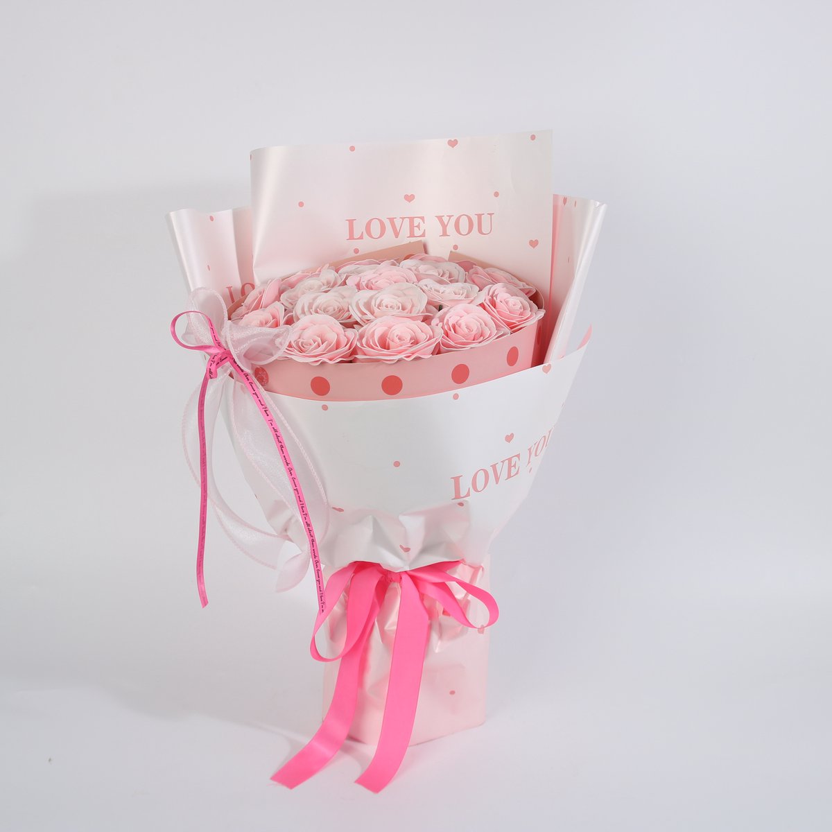 La Roselle Amsterdam Luxe Rozenboeket – Lichtroze Kunstrozen in Geschenkverpakking – Origineel Kerstcadeau voor Haar