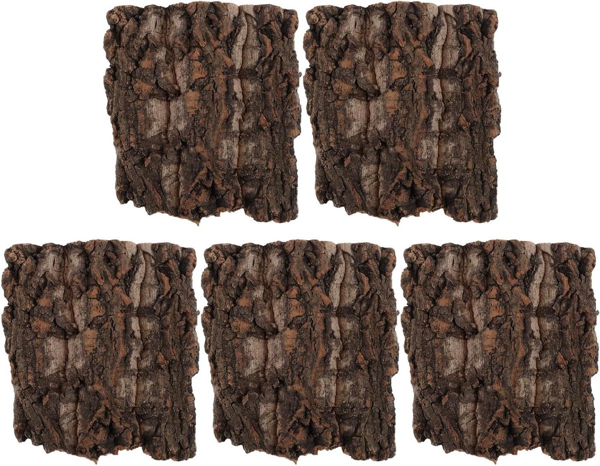 Reptielen Terrarium Schors - Kunstmatige Boomschors - Habitat Decoratie - Panoramische Observatie - 5 Stuks - Multi