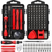 BOTC Precisie Schroevendraaierset Magnetisch - 122 Delige - Gereedschapset- Schroevendraaiers klein - Rood