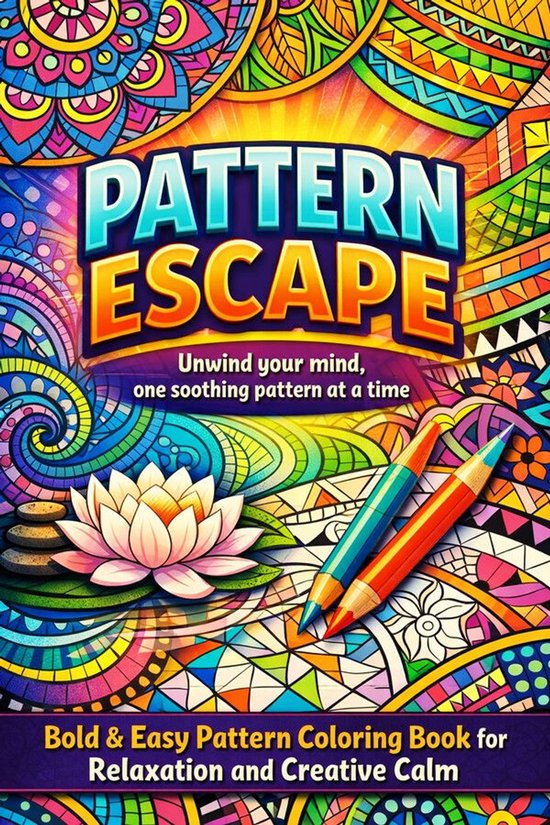 Pattern Coloring Book: Relaxing Designs for Stress Relief an ... - cover