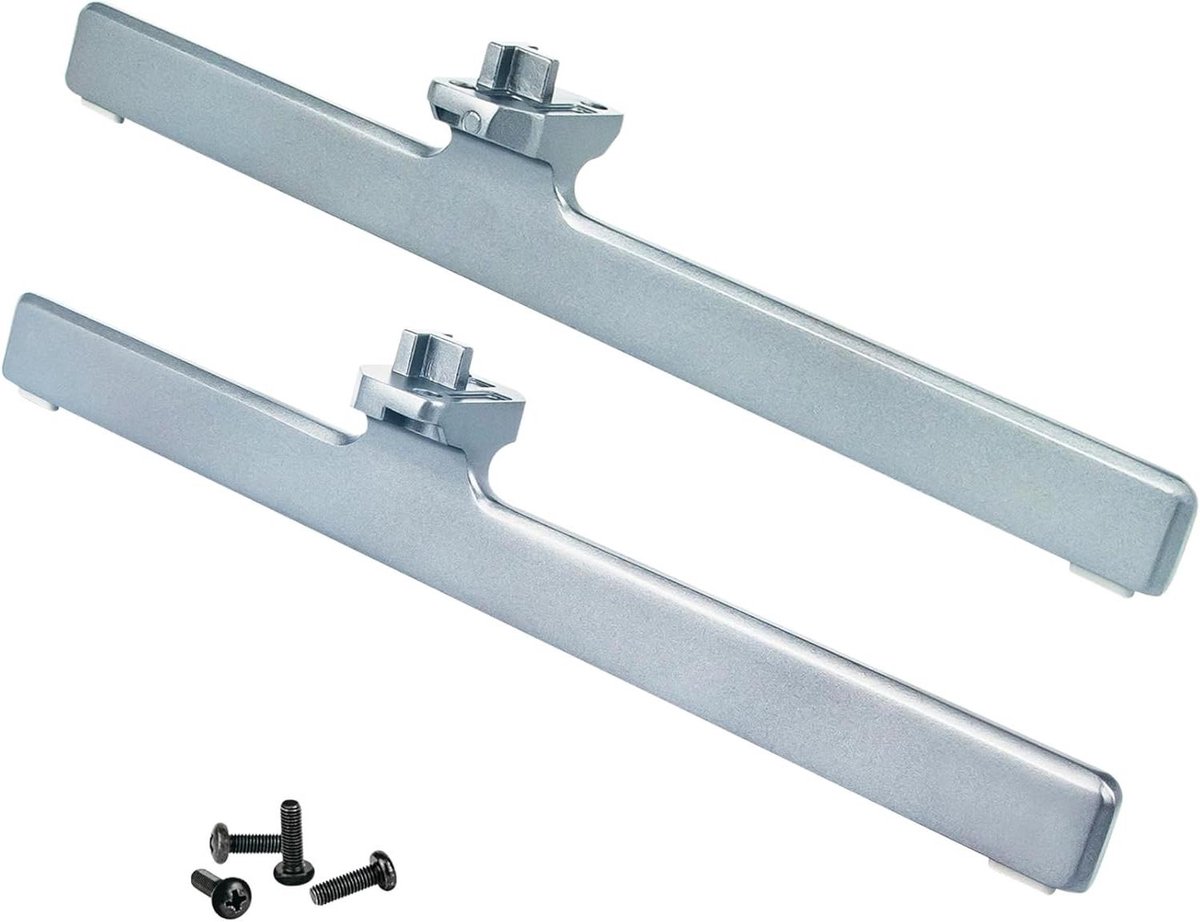 TV Voet - Onderstel Set - Televisie Plaatsen - Krasvrije Voetjes - 20 cm Lengte - Grijs