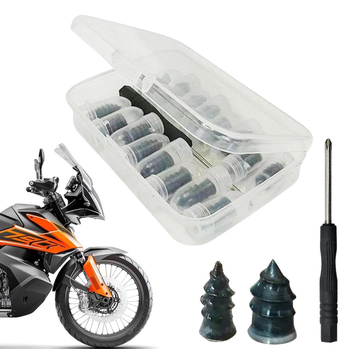 Banden Reparatie Schroeven - Lekkage Fix - Snel Banden Herstel - Geen Demontage Nodig - Compact Formaat - Zwart