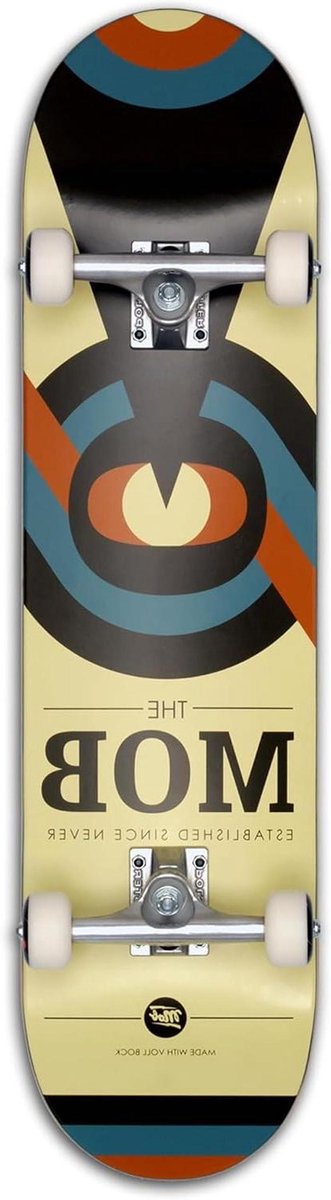 Compleet Skateboard Houten Board Skaten en Tricks 7 Lagen Esdoornhout 80 x 20 cm Eyechart Design