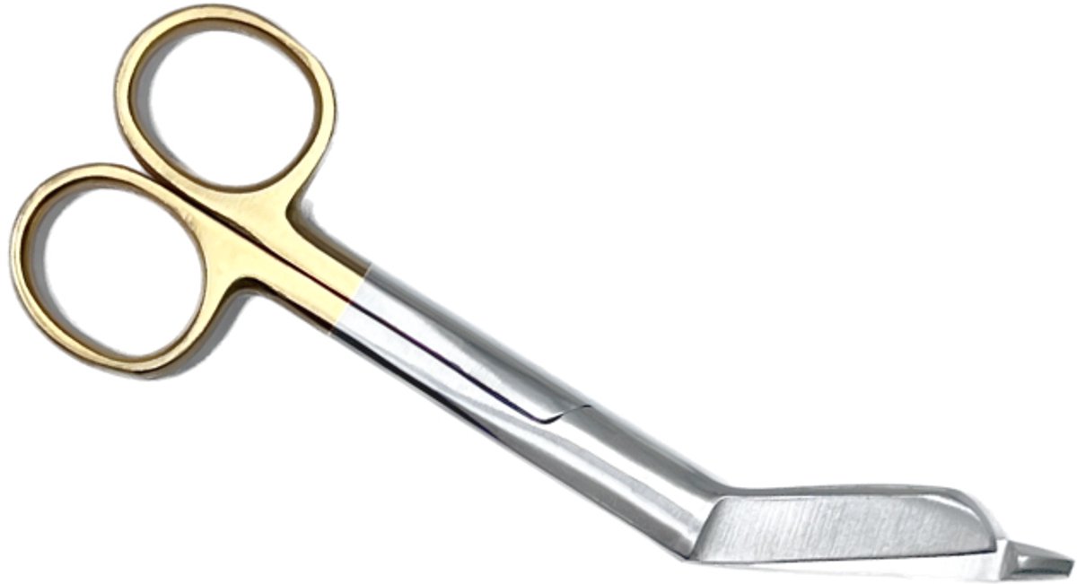 Verpleegkundige Verbandschaar Goud MDR Gecertificeerd | 14,5 cm | Medische Schaar | Roestvrij Staal | Pleisterschaar | verpleegkundige accessoires