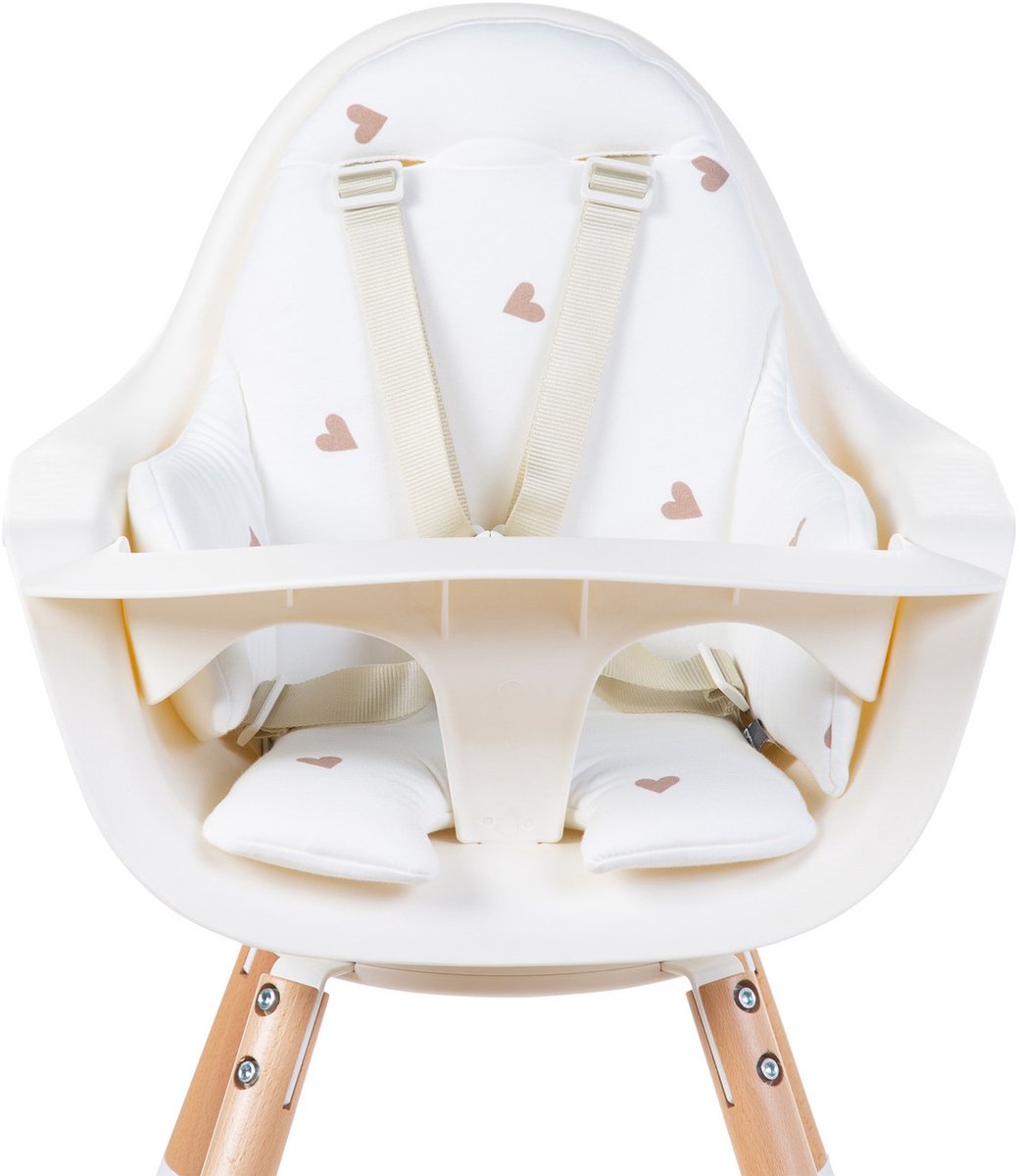 Childhome - Evolu Stoelverkleiner - Hearts - Kussen Voor Kinderstoel - Jersey