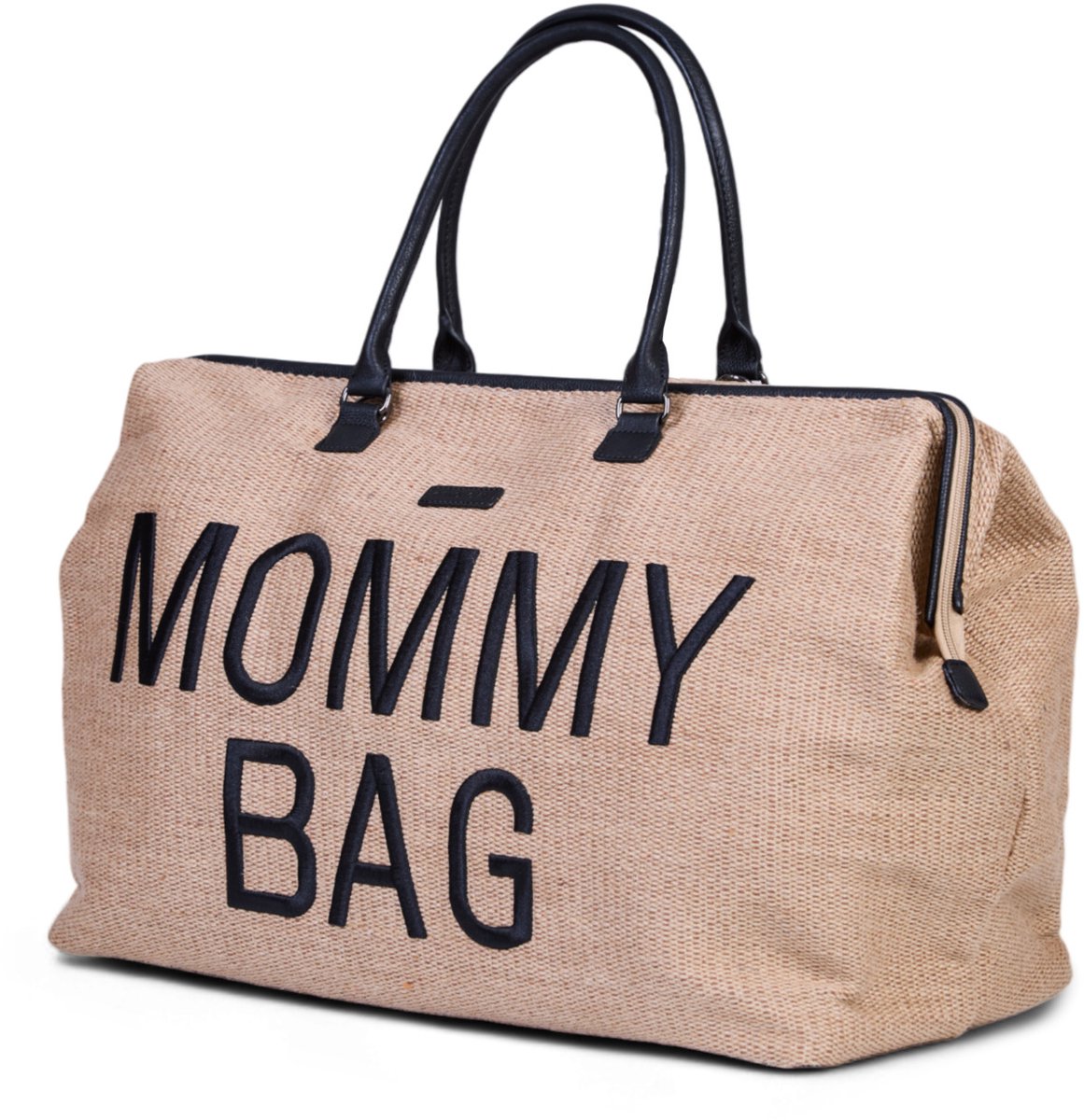 Childhome Mommy Bag® - Verzorgingstas - Raffia Look - Ruim - Multifunctioneel - Waterafstotend
