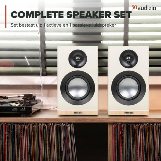 HiFi speakers - Audizio KS12 - Actieve speakerset - HDMI en Bluetooth - Ambient light - 80W - Crème — afbeelding 3