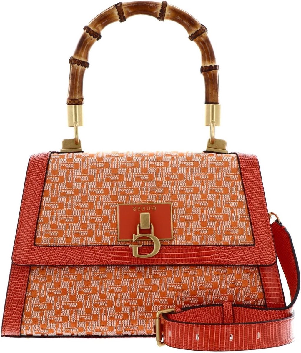 Dames Handtas - Schoudertas - Dagelijks Gebruik - Slangenprint Design - 27 x 18 cm - Oranje