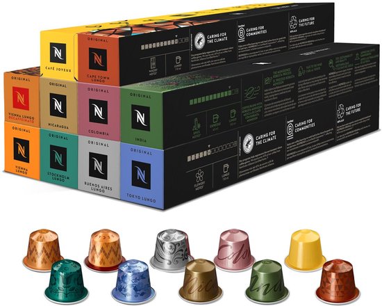 Capsules Nespresso Original - Lungo bestsellers - 100 capsules de café