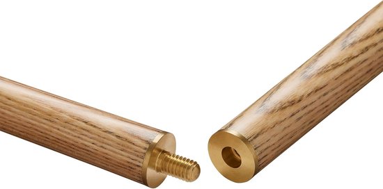 Snooker Pool Keu - Biljart Keu Stick - Biljart Spelen - Messing Schroefverbinding - 57 inch - Bruin Geel — afbeelding 4