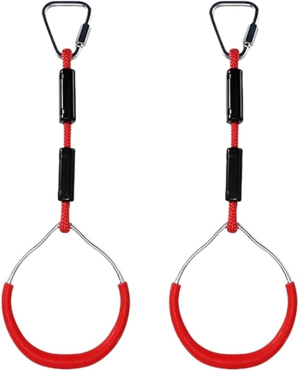 Gymnastiekringen - Klimringen - Kracht training - Antislip oppervlak - 2 stuks - Zwart