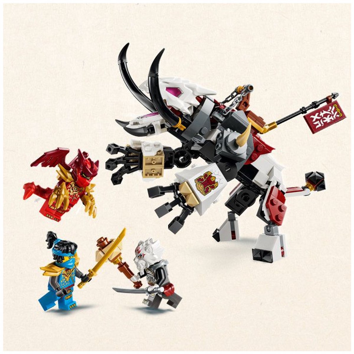 LEGO NINJAGO Zilvar en Grimtak het Drakenbeest Speelgoed Draak voor Kinderen 71863 — afbeelding 14