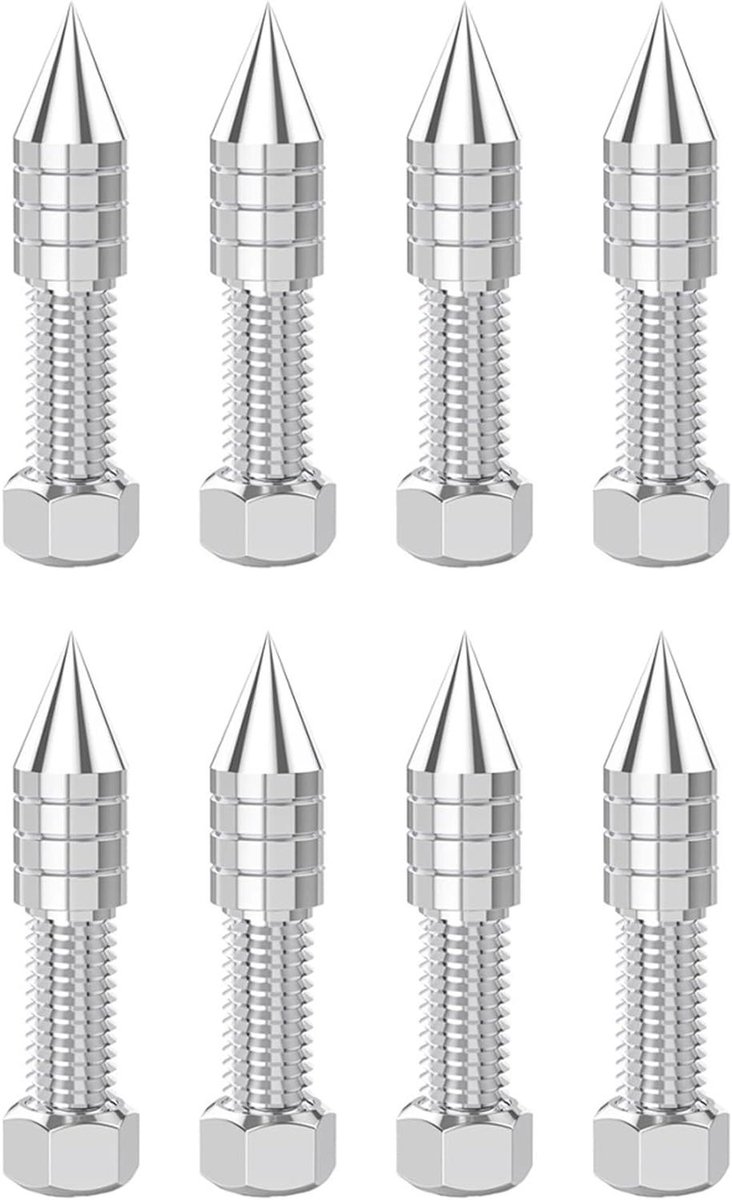 8pcs Stainless Steel Speaker Spikes Hifi Audio AMP Subwoofer Insulation Standard Foot Adjustable Height M6