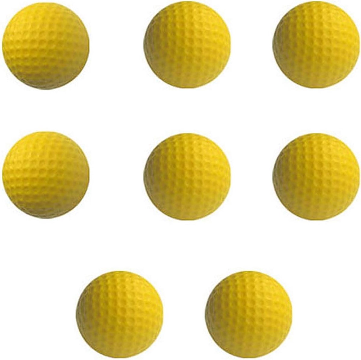 Golf Oefenballen - Schuimrubber Ballen - Golf Training - Beperkte Vlucht - 4 Paar - Geel