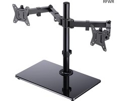 Monitor Arm - Dubbele Monitorstandaard - Bureau Organisatie - Volledig Verstelbaar - 13-32 Inch - Zwart