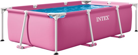 Intex Rechthoekig Opzetzwembad - 220 x 150 x 60 cm kleur roze