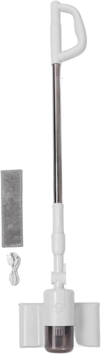 Draadloze Ramenreiniger - Glasreiniger Stofzuiger - Streeploos Reinigen - Intrekbare Steel - 94 cm Lengte - Zwart