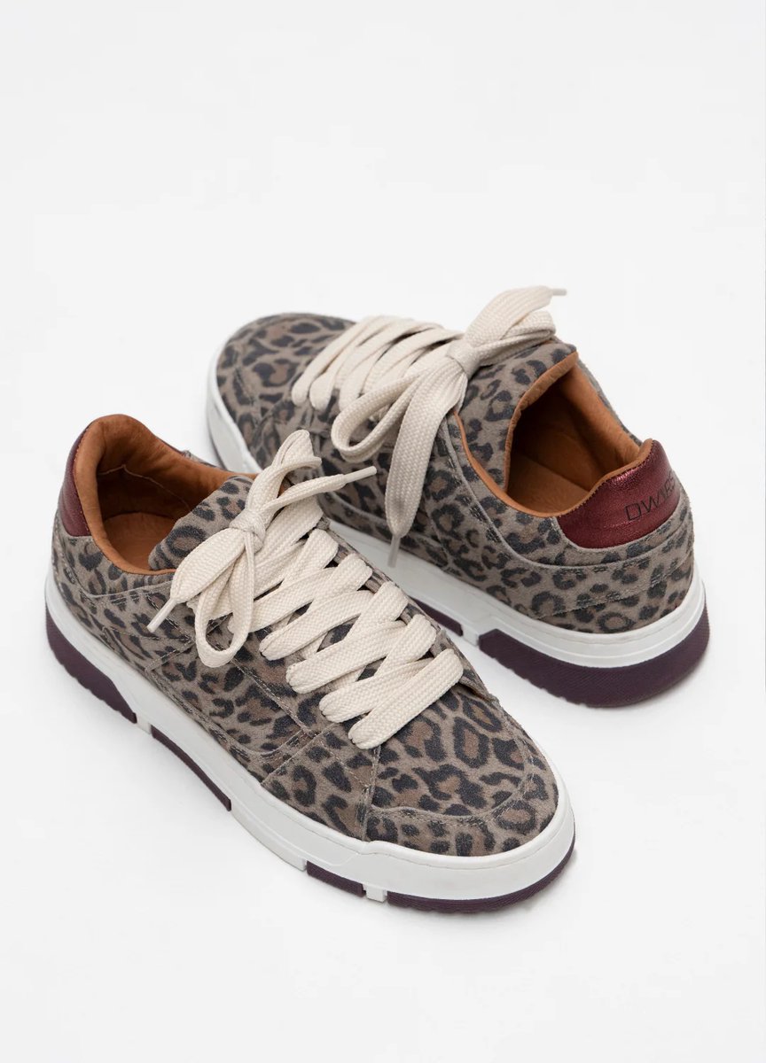 DWRS® Dames Sneakers - Bordeaux - 80% Leer - Maat 36