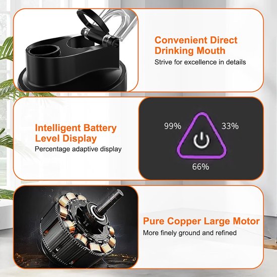 Smoothie Maker - Draagbare Blender - Gezonde Drankjes Maken - Krachtige Motor 22000 RPM - 700 ml - Wit — afbeelding 4