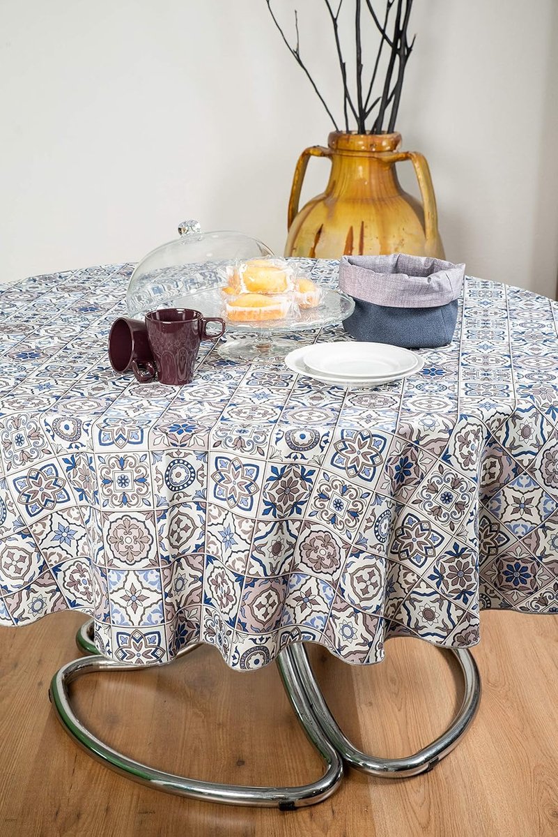 Tafelkleed - Keukentextiel - Eettafel Decoratie - Vlekwerend Teflon - 140 x 240 cm - Bloemenpatroon