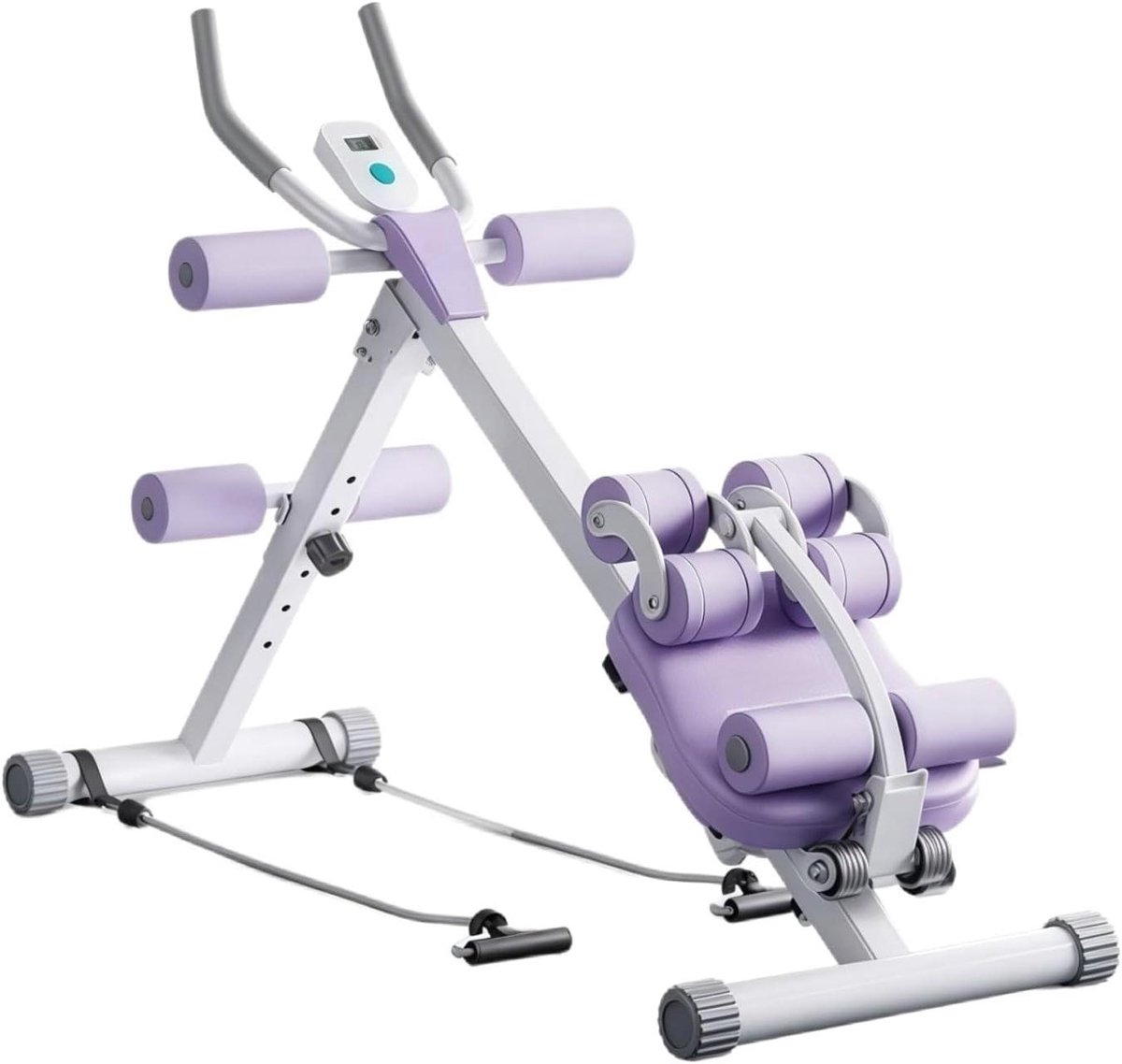 Buikspierbank - Core trainer - Thuis trainen - Verstelbare intensiteit - 113 cm lengte - Paars