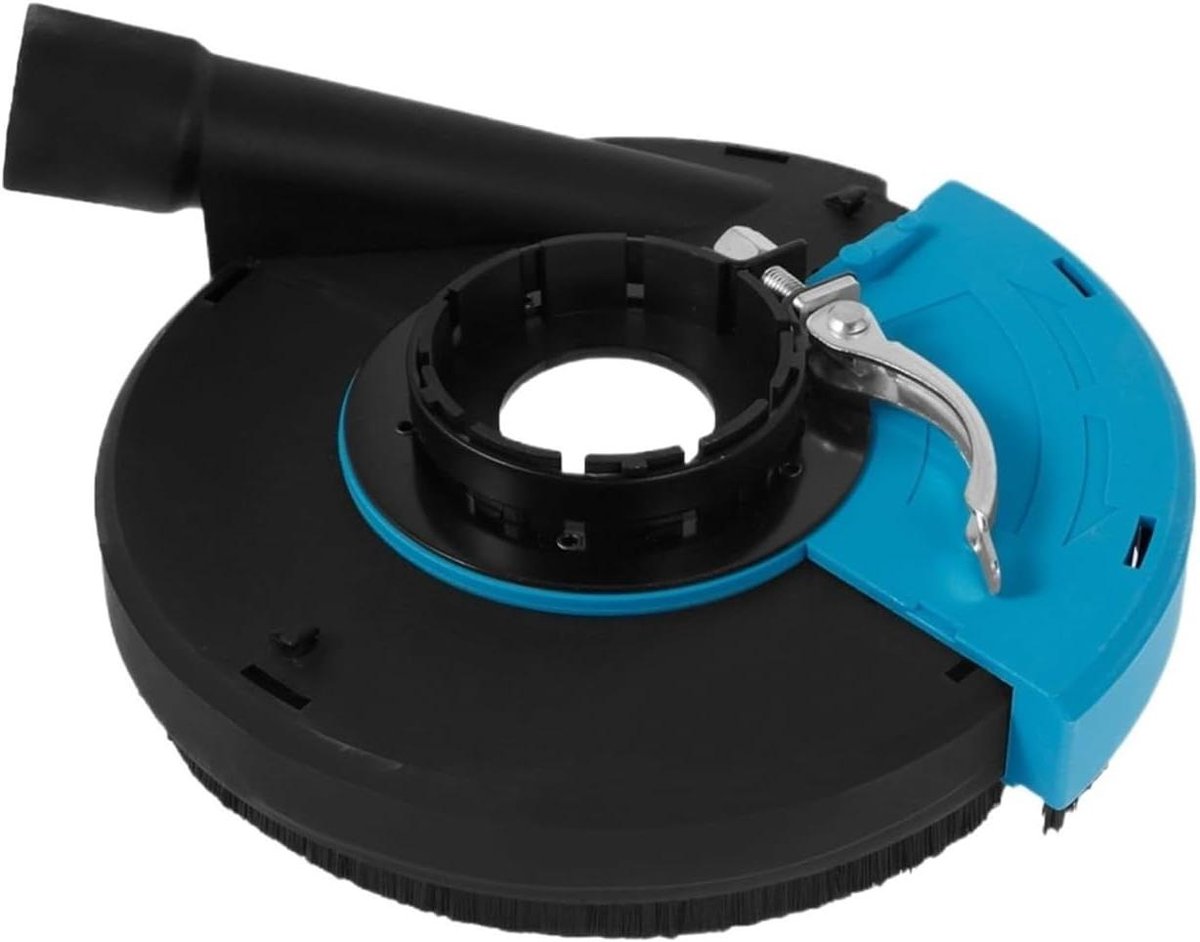 Stofkap Haakse Slijper - Universele Stofkap - Stofvrij Slijpen - Draaibare Schuifkap - 180mm - Zwart Blauw