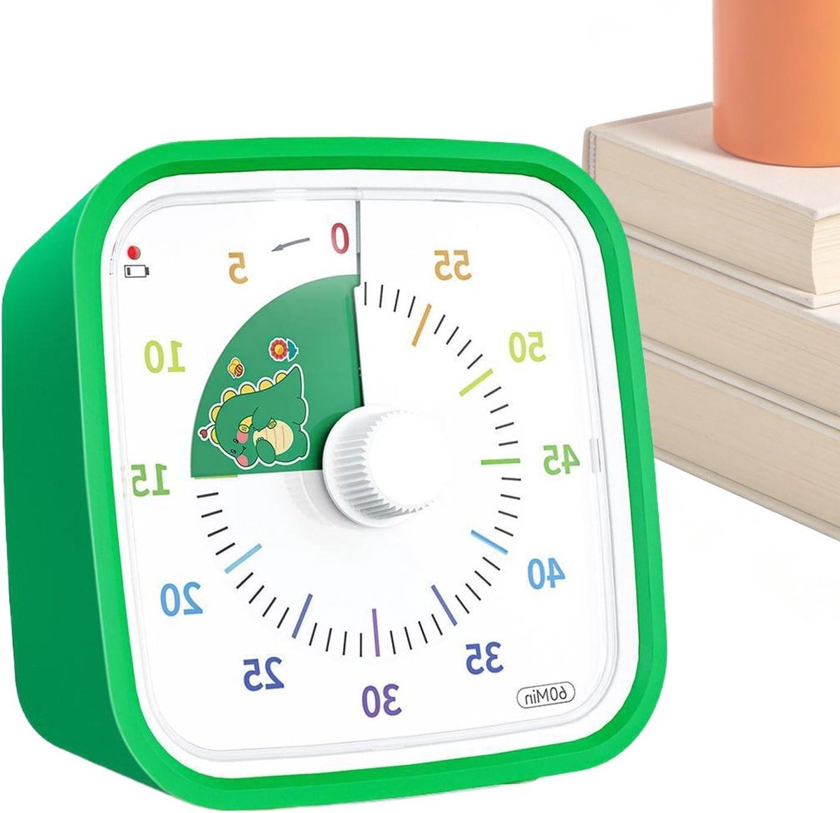 Visuele Timer - Aftelklok - Tijdbeheer - Stille Werking - 60 Minuten - Regenboog