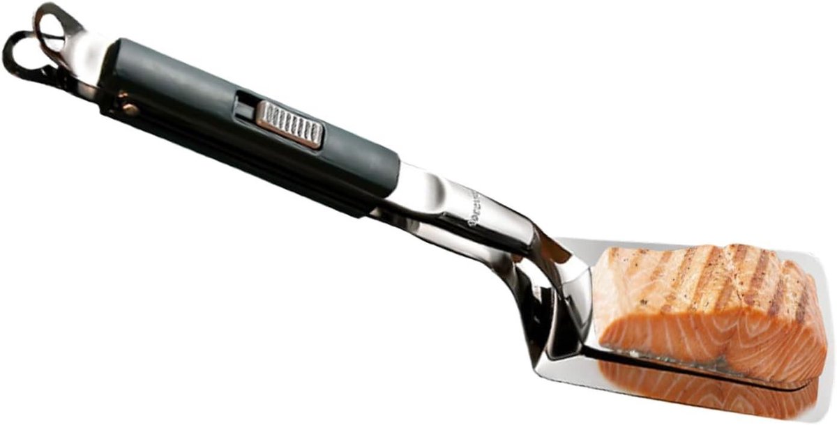 Grill Tang Spatel - Voedsel Grijper - Koken Serveren - Rommelvrij Ontwerp - 29 cm - Zilver