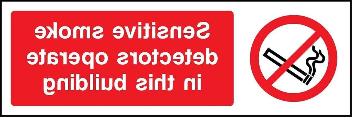Veiligheidssticker Rookmelders - Waarschuwingslabel - Brandpreventie Aangeven - Duurzaam Gelamineerd - 300x100mm - Meerdere Kleuren